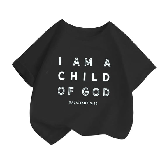 Tiijoy Girls Short Sleeve Crew Neck T-Shirt Casual Soft Letter Print T Shirt, Sizes 2-14