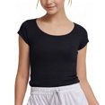thumbnail image 1 of Tiijoy Girls Short Sleeve T-Shirt Solid Color Slim Fit Crop Top Active Tee, Sizes 12-13, 1 of 4