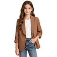 thumbnail image 1 of Tiijoy Girls Suit Jacket Formal Lightweight Solid Lapel Long Sleeve Blazer, Sizes 4-15, 1 of 5