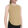 thumbnail image 1 of Tiijoy Girls Summer Athletic Tank Top Solid Split Curved Hem Sleeveless Shirt, Sizes 5-14, 1 of 3