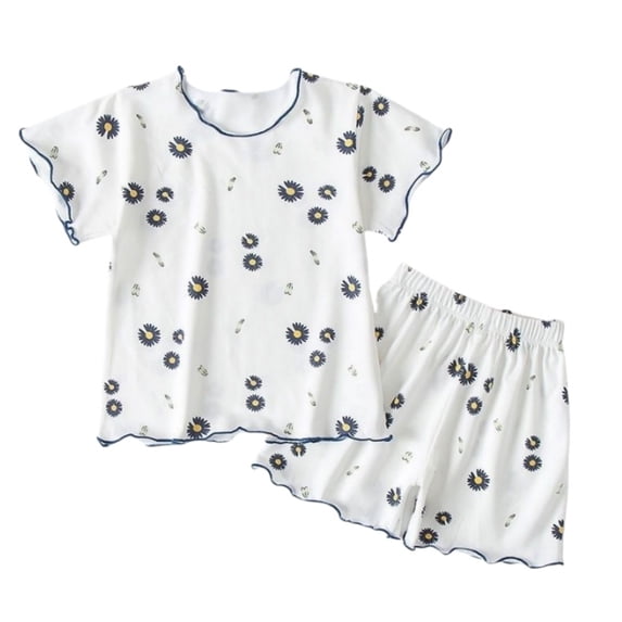 Tiijoy Girls Summer Outfit Set Fruit Print Short Sleeve T Shirt Shorts Set, Sizes 6M-6Y