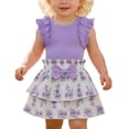 thumbnail image 1 of Tiijoy Girls Summer Outfits Cute Ruffle Ribbed Tank Top and Floral Skirt Set, Sizes 2-3, 1 of 8