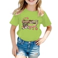 thumbnail image 1 of Tiijoy Girls Summer Short Sleeve Tee Shirt Casual Letter Crewneck T-Shirt Top, Sizes 3-14, 1 of 3