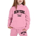 thumbnail image 1 of Tiijoy Girls Sweat Suit New York Print Hoodie and Sweatpants Outfits, 2-Piece, Sizes 3-4T, 1 of 3