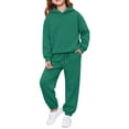 thumbnail image 1 of Tiijoy Girls Sweatsuits Solid Casual Active Workout Hoodie Jogger Pants Outfits, Size 2-13, 1 of 5