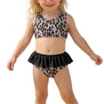 thumbnail image 1 of Tiijoy Girls Swimsuit Leopard Ruffle Bikini Set Beach Swimwear, 2-Piece, Sizes 4-5, 1 of 8