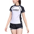 thumbnail image 1 of Tiijoy Girls Swimwear Sport 2-Piece Swimsuit Short Sleeve Rash Guard Shorts, Sizes 9-11, 1 of 5