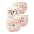 thumbnail image 1 of Tiijoy Girls Tagless Soft Cotton Panties Cartoon Cat Print Underwear, 4-Pack, Sizes 5-6, 1 of 2
