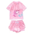 thumbnail image 1 of Tiijoy Girls Two Piece Swimsuit UPF 50+ Ruffle Cartoon Rash Guard and Shorts, Sizes 2-12, 1 of 3