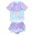 thumbnail image 1 of Tiijoy Girls Two Piece Swimsuit UPF 50+ Ruffle Cartoon Rash Guard and Shorts, Sizes 2-12, 1 of 3