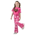 thumbnail image 1 of Tiijoy Girls Valentine's Day Outfits Bow Heart Print Short Sleeve Tee Pants Set, Sizes 7-8, 1 of 4