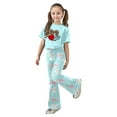 thumbnail image 1 of Tiijoy Girls Valentine's Day Short Sleeve T Shirt and Flared Pants Outfits, Sizes 11-12, 1 of 4