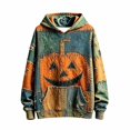 thumbnail image 1 of Tiijoy Halloween Boy's Hoodie Color Block Graphic Loose Sweatshirt with Pocket, Sizes 1-16, 1 of 3