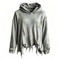 thumbnail image 1 of Tiijoy Halloween Boys Oversized Distressed Hoodie Trendy Streetwear Sweatshirt, Grey, Sizes 3-13, 1 of 3