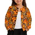 thumbnail image 1 of Tiijoy Halloween Girls Pumpkin Cardigan Jacket Fall Winter Soft Sweater, Orange, Sizes 1-8, 1 of 4