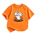 thumbnail image 1 of Tiijoy Halloween Girls T-Shirt Cute Graphic Short Sleeve T Shirt Tee, Orange, Sizes 7-8, 1 of 3