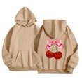 thumbnail image 1 of Tiijoy Hoodies for Big Girls Cherry Print Casual Soft Hooded Sweatshirt, Sizes 10-11, 1 of 4