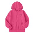 thumbnail image 1 of Tiijoy Hoodies for Girls Heart Print Fleece Zip Up Sweatshirts Jacket, Sizes 5-14, 1 of 4