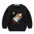 thumbnail image 1 of Tiijoy Boys Graphic Sweatshirt Rocket Print Crew Neck Pullover, Sizes 18-24M, 1 of 5