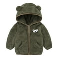 thumbnail image 1 of Tiijoy Infant Boys Fleece Winter Coat Bear Ears Hooded Zip Up Jacket Outerwear, Sizes 18-24M, 1 of 2