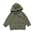 thumbnail image 1 of Tiijoy Boys Knit Cardigan Cute Hooded Sweater Solid Color Soft Jacket, Sizes 18-24M, 1 of 5