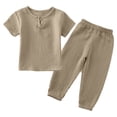 thumbnail image 1 of Tiijoy Infant Boys Outfits Kids Lightweight Short Sleeve Tshirt Pants Set, Sizes 18-24M, 1 of 2