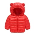 thumbnail image 1 of Tiijoy Boys Puffer Coat Bear Ears Hooded Jacket Winter Light Weight Outerwear, Sizes 12-18M, 1 of 2