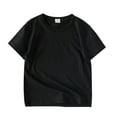 thumbnail image 1 of Tiijoy Boys Short Sleeve Cotton T Shirt Solid Plain Casual T-Shirt, Sizes 1-7, 1 of 8