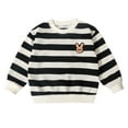 thumbnail image 1 of Tiijoy Boys Striped Long Sleeve Sweatshirt Fall Casual Crew Neck Pullover, Sizes 18-24M, 1 of 8