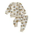 thumbnail image 1 of Tiijoy Boys Sweatsuit Excavator Print Sweatshirt Sweatpants Outfits, Sizes 18-24M, 1 of 8
