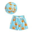 thumbnail image 1 of Tiijoy Boys Swim Trunks Cute Crab Print Beach Board Shorts with Hat, Sizes 6M-3T, 1 of 5