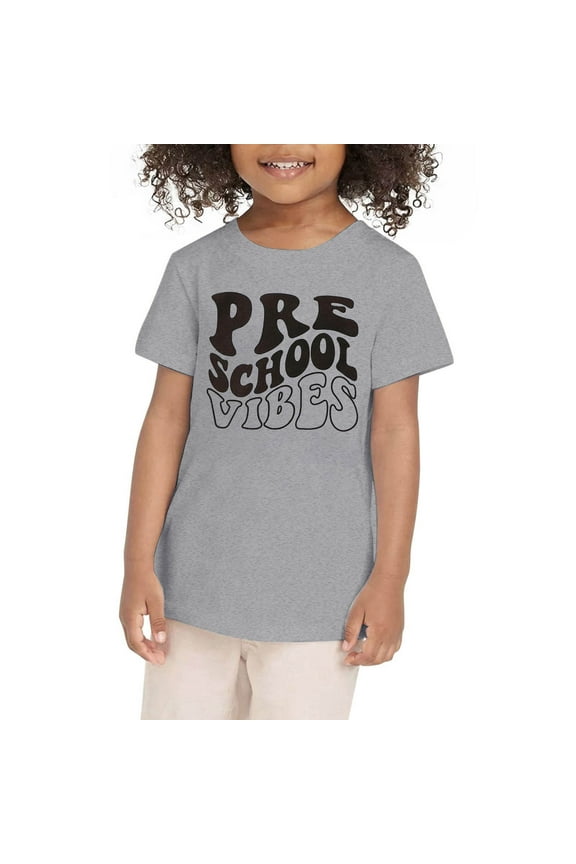 Infant Girls First Day Of School T-Shirt Back To School Short Sleeve T Shirt Tee