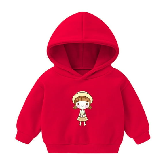 Tiijoy Girls Hoodie Cute Cartoon Print Soft Hooded Sweatshirt, Sizes 12-18M
