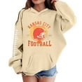 thumbnail image 1 of Tiijoy Girls Hoodie Football Graphic Print Hooded Sweatshirt Pullover, Sizes 18-24M, 1 of 3