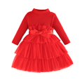thumbnail image 1 of Tiijoy Infant Girls Long Sleeve High Neck Tutu Dress Mesh Layered Princess Dress, Sizes 18-24M, 1 of 8