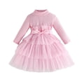 thumbnail image 1 of Tiijoy Infant Girls Long Sleeve High Neck Tutu Dress Mesh Layered Princess Dress, Sizes 9-12M, 1 of 8