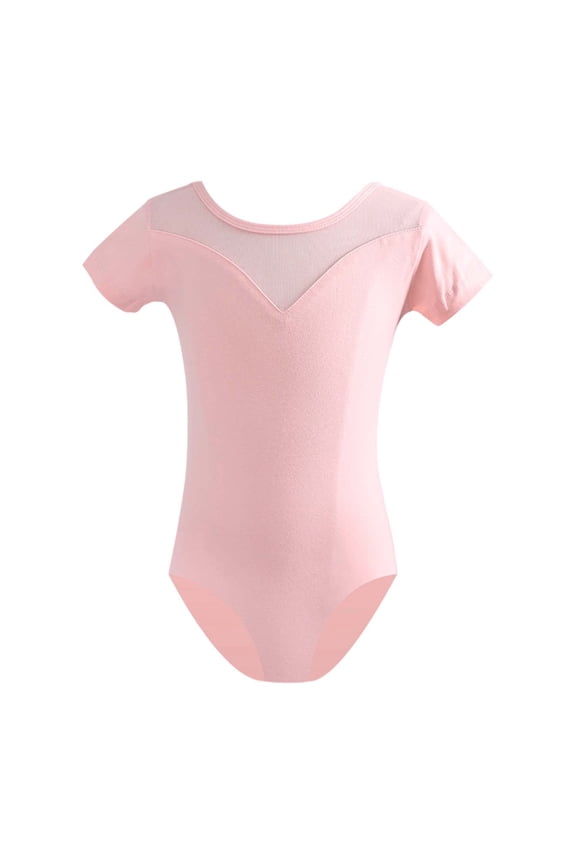 Girls Short Sleeve Ballet Leotard Ballerina Gymnastics Dancewear, Sizes 18-24M