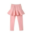 thumbnail image 1 of Tiijoy Girls' Stretch Ruffle Skirt Pants High Rise Soft Leggings, Sizes 18-24M, 1 of 5