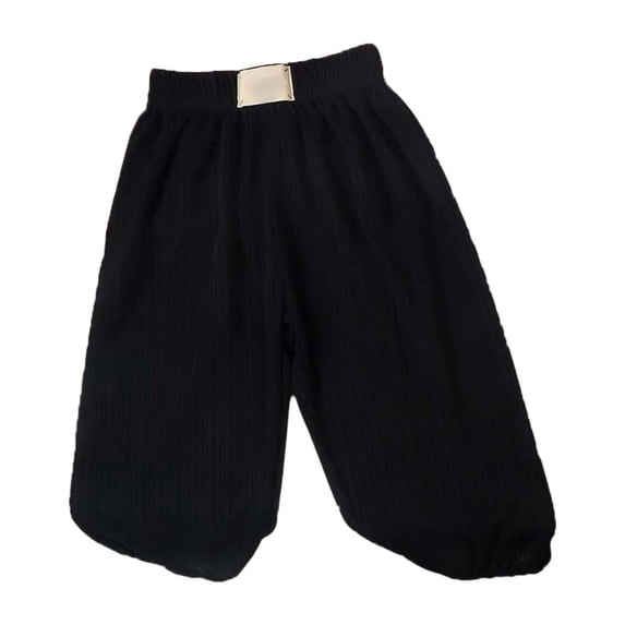 Tiijoy Infant Girls Summer Lightweight Pants Casual Everyday Pull On Trousers, Sizes 18-24M, Black