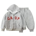 thumbnail image 1 of Tiijoy Infant Girls Sweatsuit Casual Fleece Zip Up Hoodie Baggy Sweatpants Set, Sizes 18-24M, 1 of 2