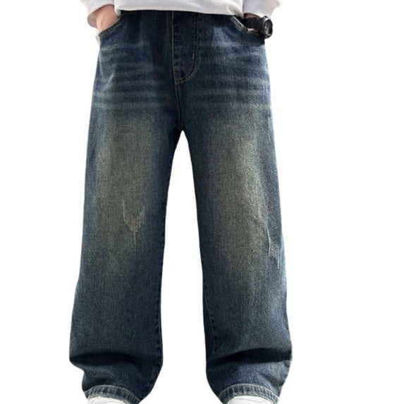 Tiijoy Jeans for Boys Relaxed Fit Straight Leg Denim Pants Casual Trousers, Sizes 5-6