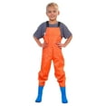 thumbnail image 1 of Tiijoy Kids Boys Girls Chest Waders Waterproof Jumpsuit Romper with Boots, Sizes 12-13, 1 of 7