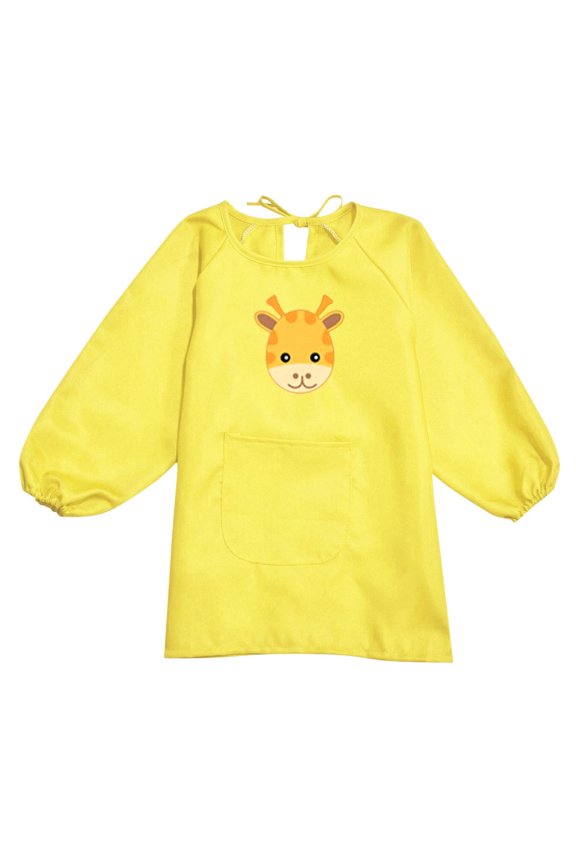 Kids Cartoon Graphic Art Smock Apron Long Sleeve Painting Aprons Smocks for Boy & Girl