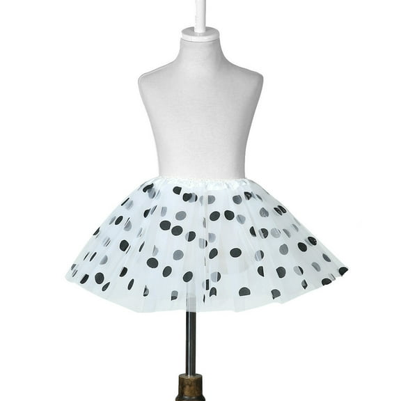 Tiijoy Kids Girls Polka Dot Tutu Skirt Ballet Dance Performance Tulle Skirt