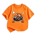 thumbnail image 1 of Tiijoy Kids Halloween Graphic Tee Boys Girls Short Sleeve T-Shirt Top, Orange, Sizes 2-14, 1 of 3