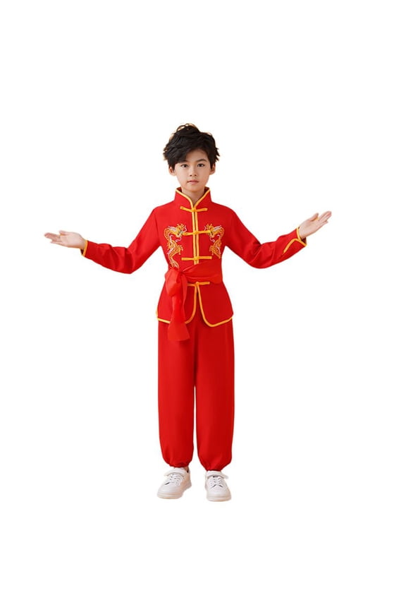 Kids' Kung Fu Uniform Set - Chinese Martial Arts Training Suit for Boys & Girls, Sizes 3-4