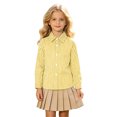 thumbnail image 1 of Tiijoy Kids Long Sleeve Striped Shirt Boys Girls Button Down Shirt Top, Yellow, Sizes 4-13, 1 of 5