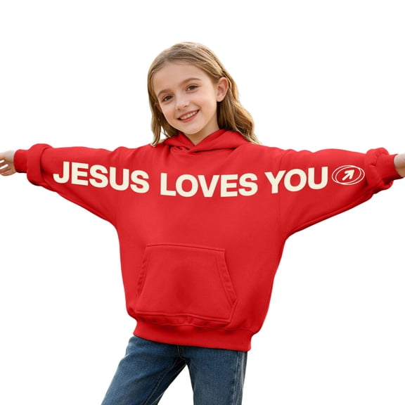 Tiijoy Kids Unisex Hoodie Boys Girls Letter Print Casual Hooded Sweatshirt, Sizes 3-4T