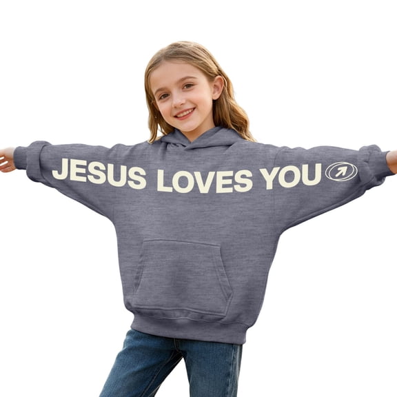 Tiijoy Kids Unisex Hoodie Boys Girls Letter Print Casual Hooded Sweatshirt, Sizes 3-4T