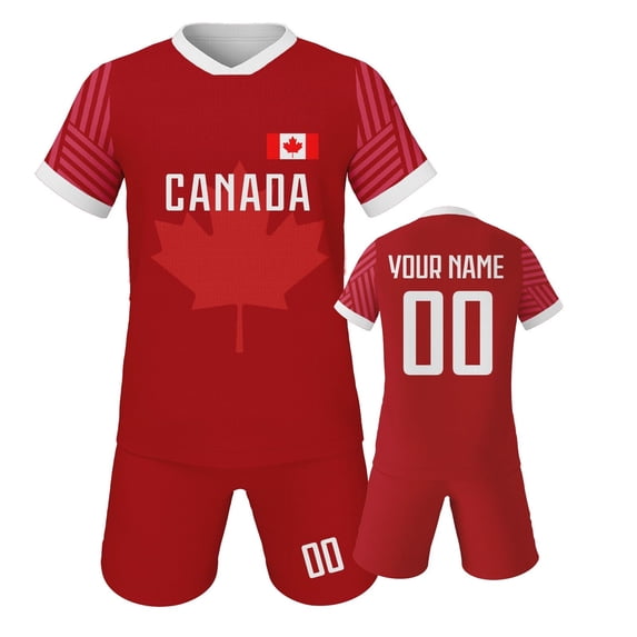 Tiijoy Kids and Adults Diy Athletic Short Sleeve T-Shirt Shorts Set Soccer Uniform